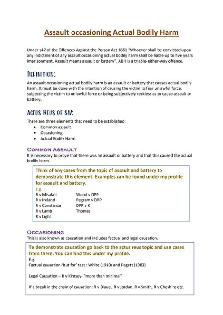 Complete Guide To ABH And GBH: Understanding Assault And Serious Harm